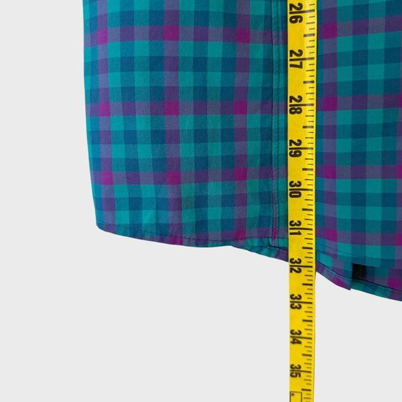 Duluth Trading Co. Sidewinder Plaid Tunic Shirt Teal Women's 2XL UPF-30 Hiking - Picture 12 of 12